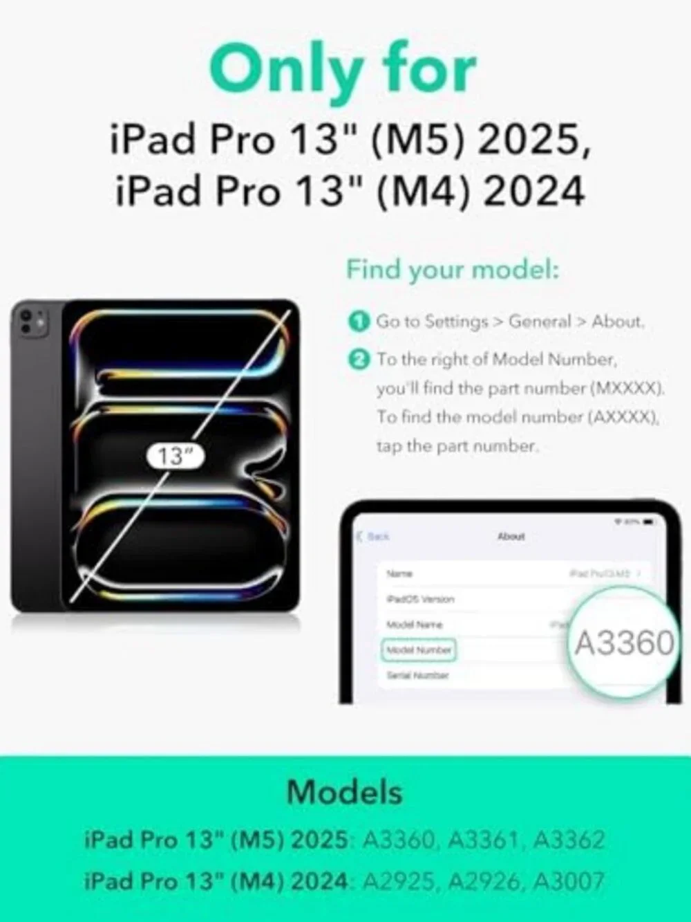 Stylish Green Flip Case for 13